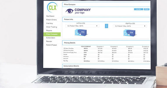 Laptop showing online company dashboard